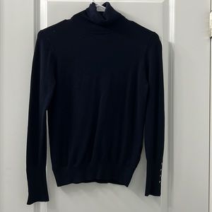 Zara navy turtleneck lightweight sweater top.